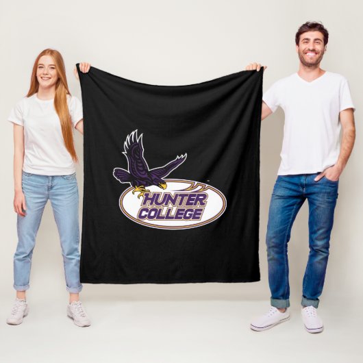 Hunter College Hawks Mascotte Fleece Deken (In situ)