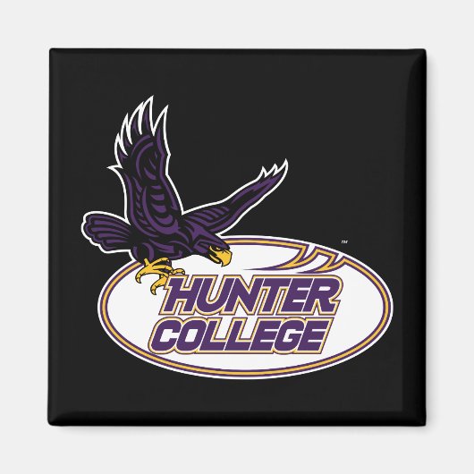 Hunter College Hawks Mascotte Magneet (Voorkant)