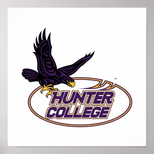 Hunter College Hawks Mascotte Poster (Voorkant)