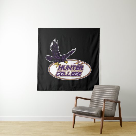 Hunter College Hawks Mascotte Wandkleed (In situ)