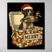 Hunter Dad Christmas Mallard Xmas Duck Lover Women Poster (Voorkant)