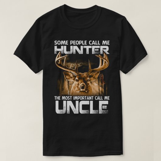 Hunter de belangrijkste vraag me UNCLE T-shirt (Design voorkant)