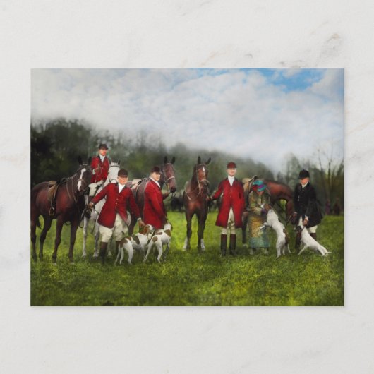 Hunter - De vossenjacht - Tally-ho 1924 Briefkaart (Voorkant)
