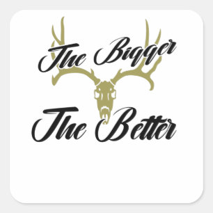Hunter Deer Antlers Vierkante Sticker