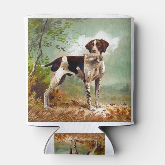 Hunter dog met vogel in de mond blikjeskoeler (Achterkant)