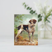 Hunter dog met vogel in de mond briefkaart (Staand voorkant)