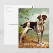 Hunter dog met vogel in de mond briefkaart (Voorkant / Achterkant)