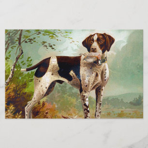 Hunter dog met vogel in de mond briefpapier