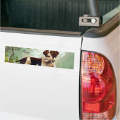 Hunter dog met vogel in de mond bumpersticker (Op Truck)
