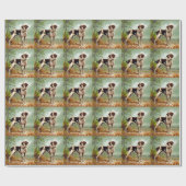 Hunter dog met vogel in de mond cadeaupapier (Vlak)