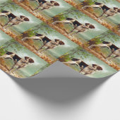 Hunter dog met vogel in de mond cadeaupapier (Hoek)