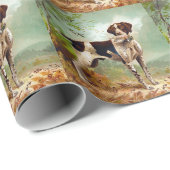 Hunter dog met vogel in de mond cadeaupapier (Rol Hoek)