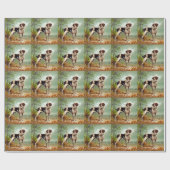 Hunter dog met vogel in de mond cadeaupapier (Vlak)