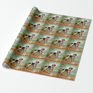 Hunter dog met vogel in de mond cadeaupapier