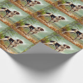 Hunter dog met vogel in de mond cadeaupapier (Hoek)