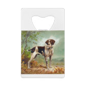 Hunter dog met vogel in de mond creditkaart flessenopener (Achterkant)