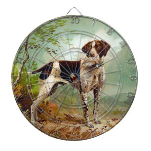 Hunter dog met vogel in de mond dartbord
