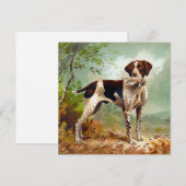 Hunter dog met vogel in de mond feestdagenkaart (Voorkant / Achterkant)