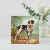 Hunter dog met vogel in de mond feestdagenkaart (Staand voorkant)