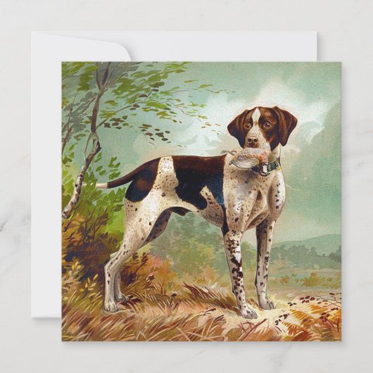 Hunter dog met vogel in de mond feestdagenkaart (Voorkant)