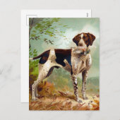 Hunter dog met vogel in de mond feestdagenkaart (Voorkant / Achterkant)