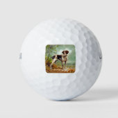 Hunter dog met vogel in de mond golfballen (Voorkant)