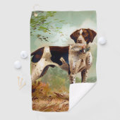 Hunter dog met vogel in de mond golfhanddoek (Insitu)