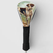 Hunter dog met vogel in de mond golfheadcover (Voorkant)