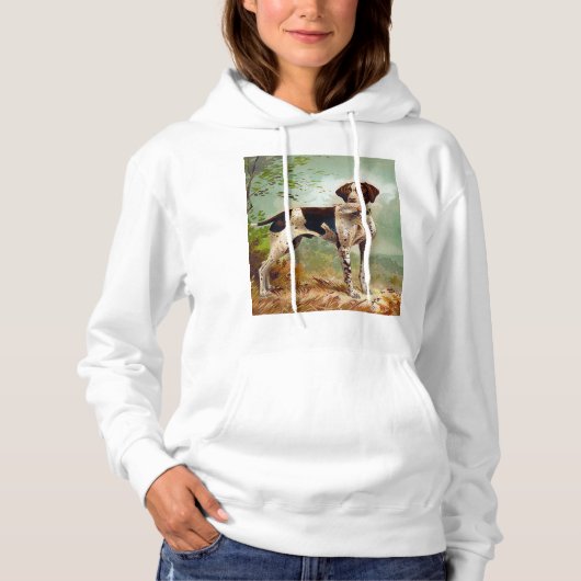 Hunter dog met vogel in de mond hoodie (Voorkant)
