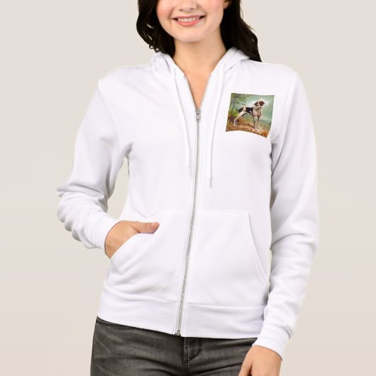 Hunter dog met vogel in de mond hoodie (Voorkant)
