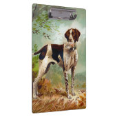 Hunter dog met vogel in de mond klembord (Rechts)
