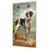 Hunter dog met vogel in de mond klembord (Links)