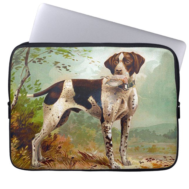 Hunter dog met vogel in de mond laptop sleeve (Voorkant)
