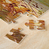 Hunter dog met vogel in de mond legpuzzel (Zijkant)