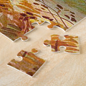 Hunter dog met vogel in de mond legpuzzel (Zijkant)