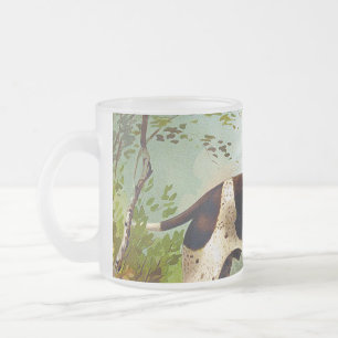 Hunter dog met vogel in de mond matglas koffiemok