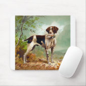 Hunter dog met vogel in de mond muismat (Met muis)