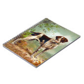 Hunter dog met vogel in de mond notitieboek (Linkerzijde)