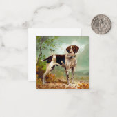 Hunter dog met vogel in de mond notitiekaartje (Voorkant / Achterkant in situ)