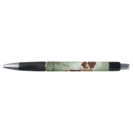 Hunter dog met vogel in de mond pen (Voorkant)