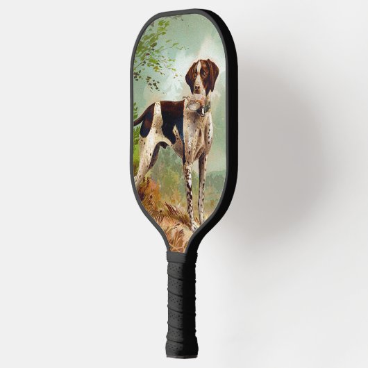 Hunter dog met vogel in de mond pickleball paddle (Links)