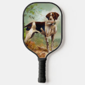 Hunter dog met vogel in de mond pickleball paddle (Achterkant)