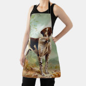 Hunter dog met vogel in de mond schort (Insitu)