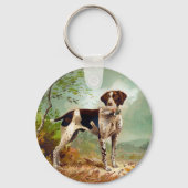 Hunter dog met vogel in de mond sleutelhanger (Achterkant)