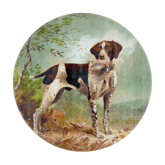Hunter dog met vogel in de mond snijplank (Voorkant)