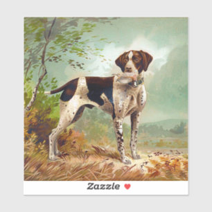 Hunter dog met vogel in de mond sticker
