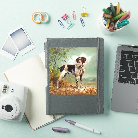 Hunter dog met vogel in de mond sticker (iPad Cover)