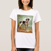 Hunter dog met vogel in de mond t-shirt (Voorkant)