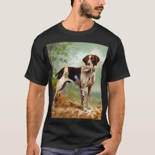 Hunter dog met vogel in de mond t-shirt
