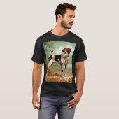 Hunter dog met vogel in de mond t-shirt (Voorkant volledig)